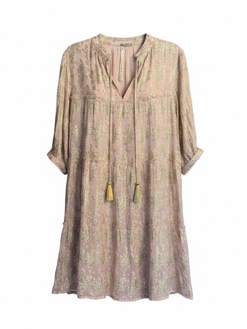 Uncle Frank Metallic Gold & Pale Violet Dress Size M